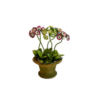 Handmade Metal Primula Auricula Potted Flower