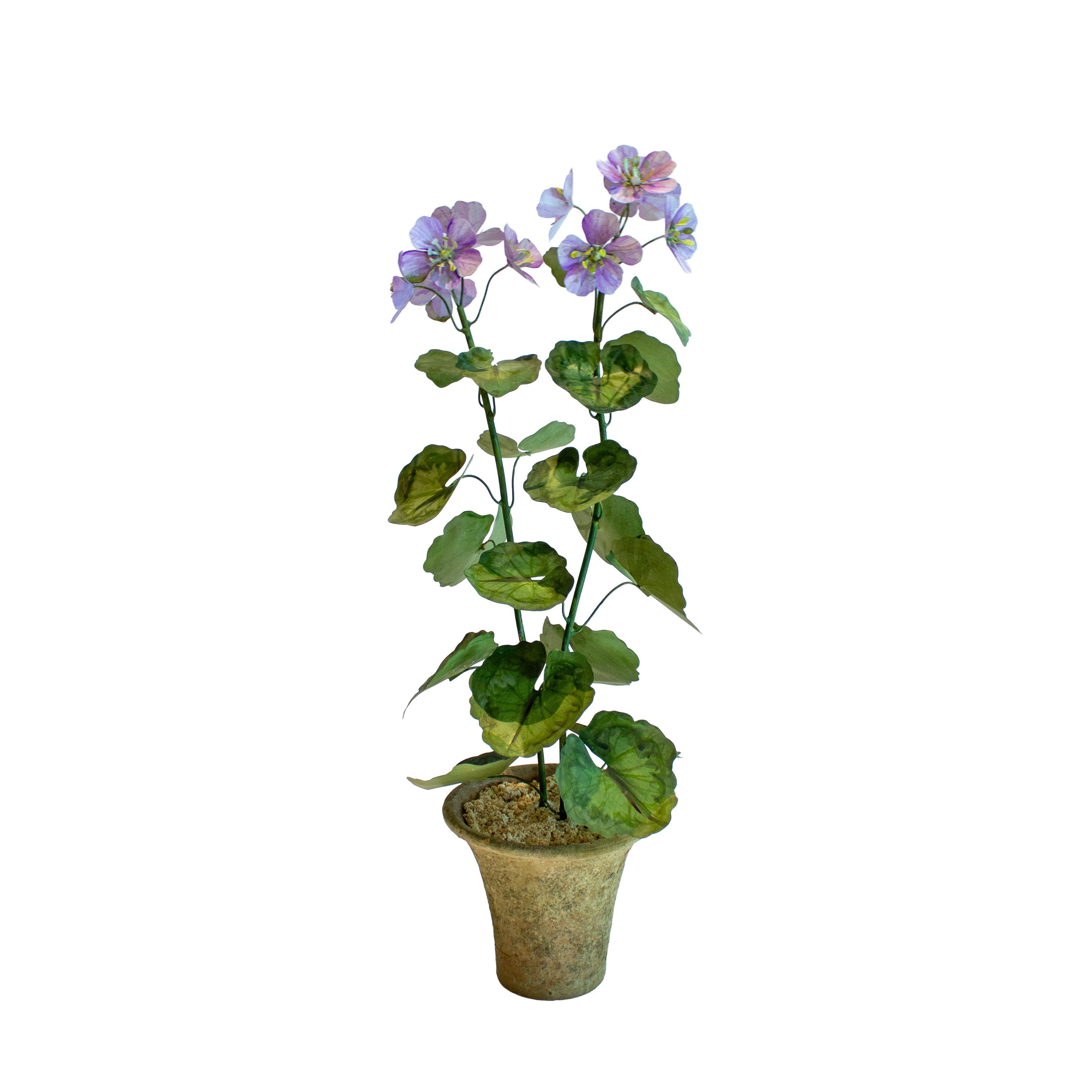Handmade Metal Geranium Potted Flower 1