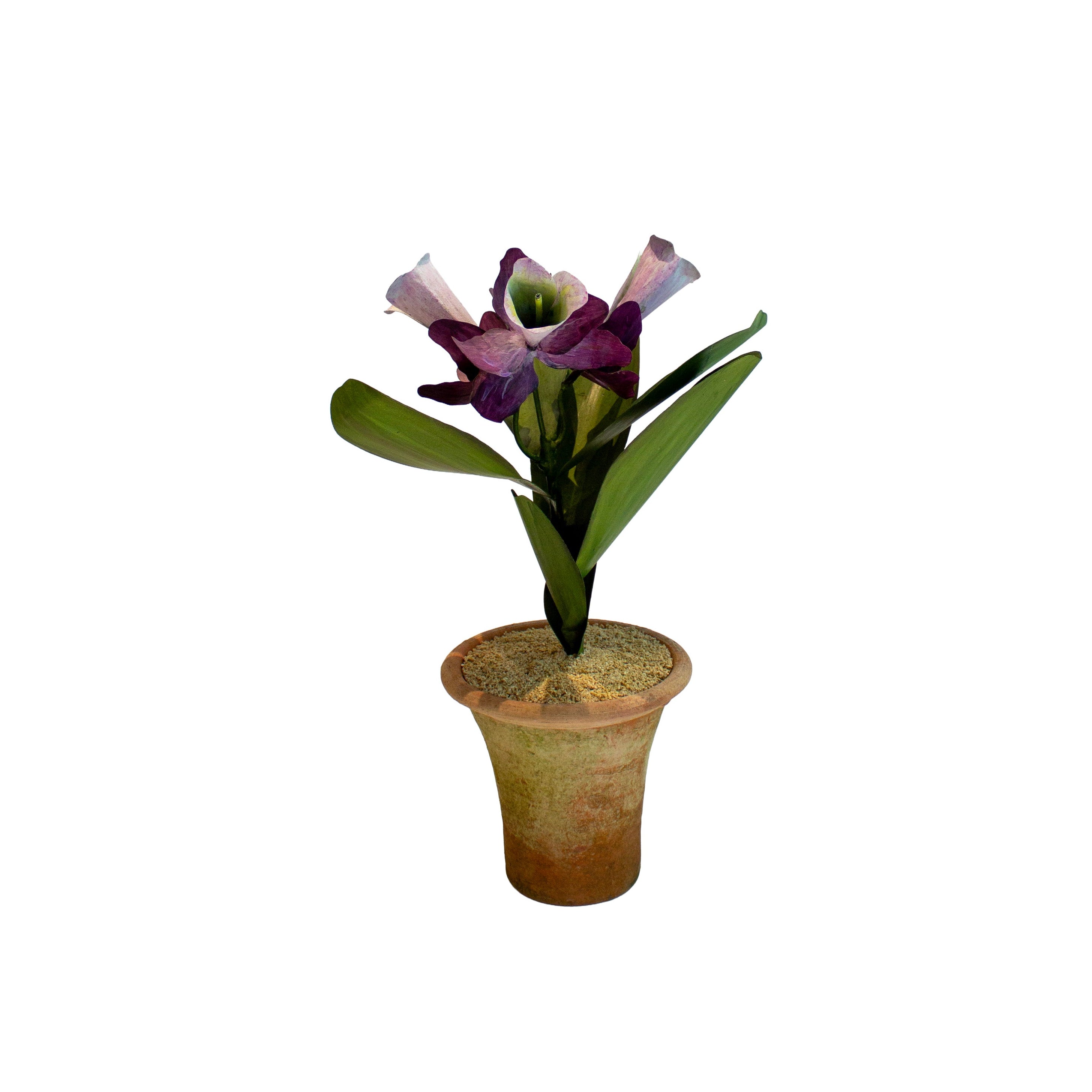Handmade Metal Trumpet Lilly Potted Flower