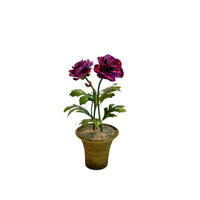 Handmade Metal Ranunculus Potted Flower 1