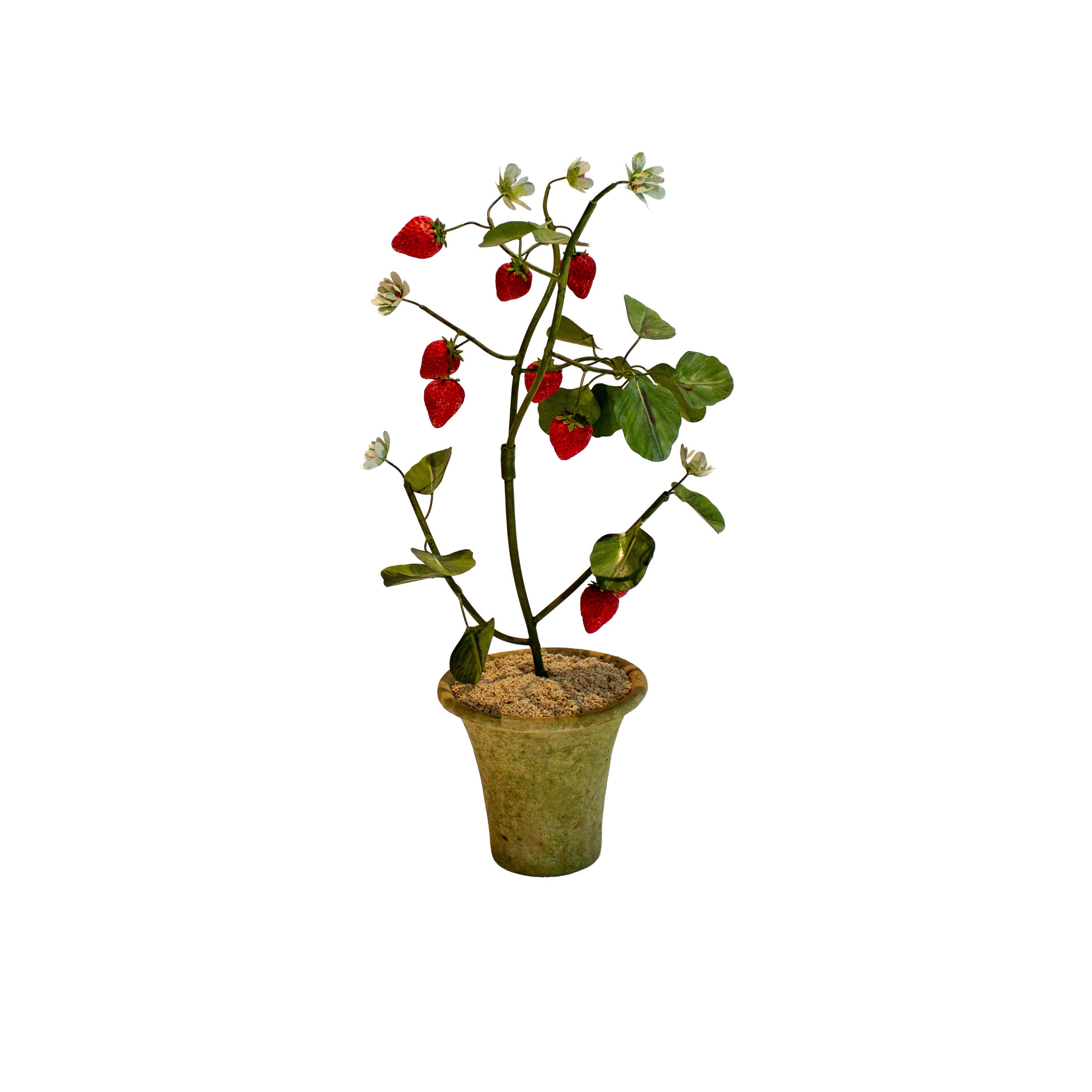 Handmade Metal Strawberry Potted Flower