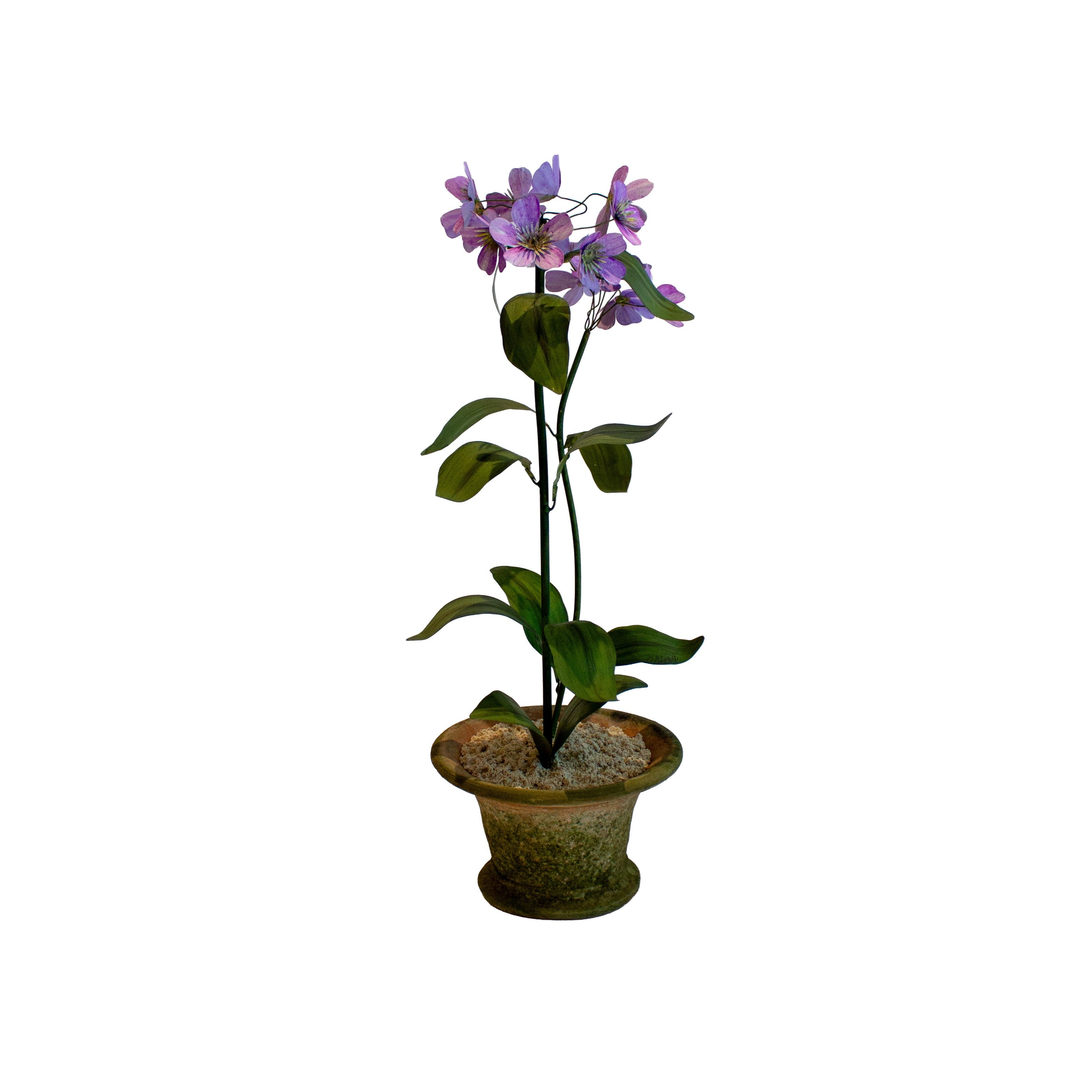 Handmade Metal Clematis Potted Flower