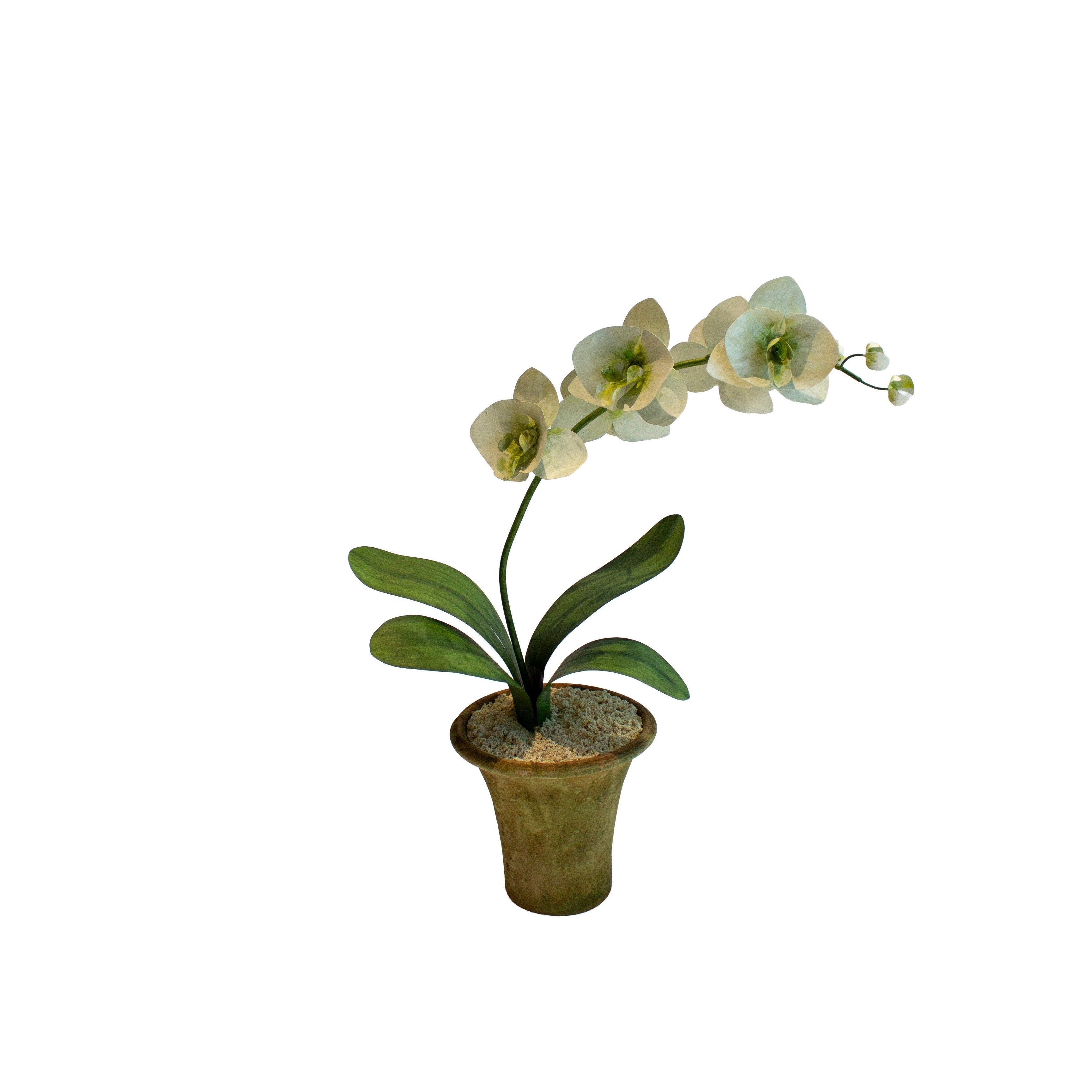 Handmade Metal Orchid Potted Flower