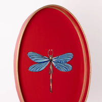 Iron Tray Oval Dragonfly