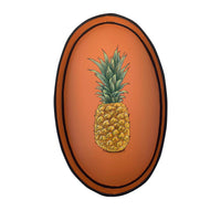 Iron Tray Oval Pineapple Orange