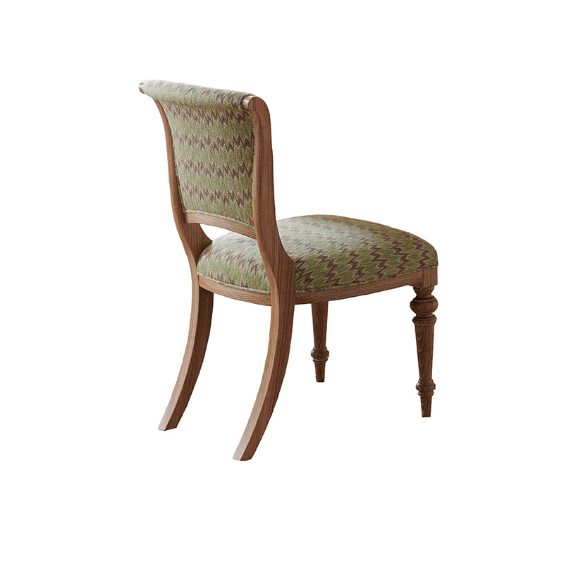 Nina Campbell Jennifer Dining Chair Solid Oak Dumas Green