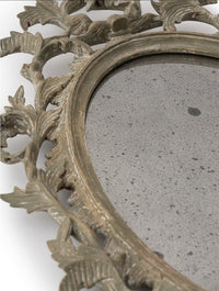 Juliet Decorative Oval Mirror - Oak Green
