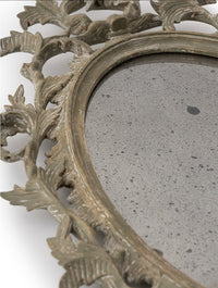 Juliet Decorative Oval Mirror Oak Green