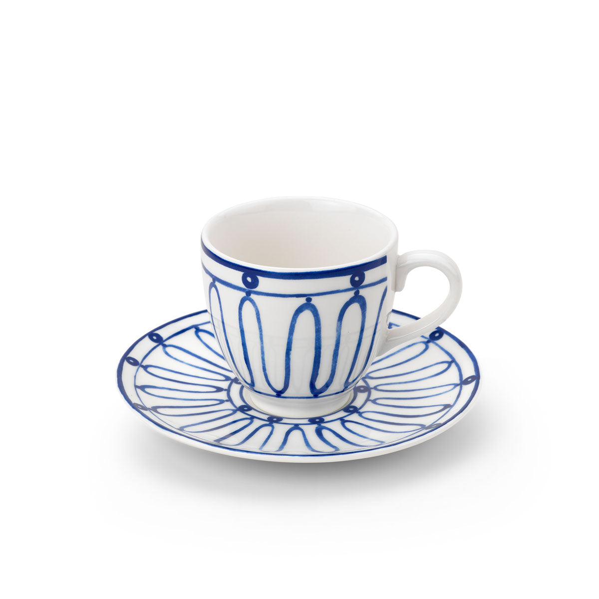 Kyma Coffee or Tea Cup - Blue/White