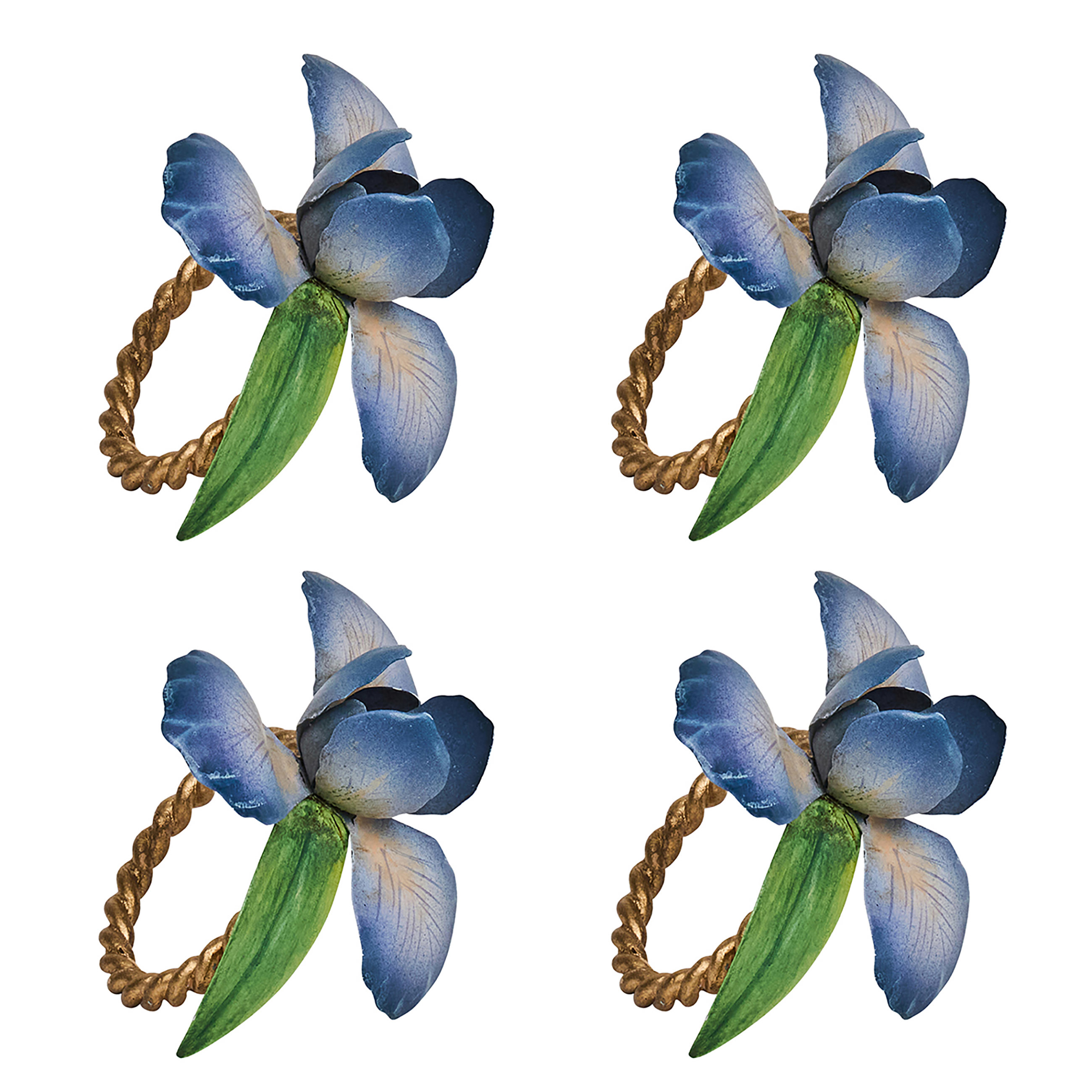 Meadow Walk Iris Napkin Ring Set of 4