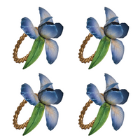 Meadow Walk Iris Napkin Ring Set of 4