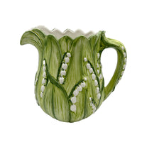 Nina Campbell Lily of the Valley design ceramic water jug on white background