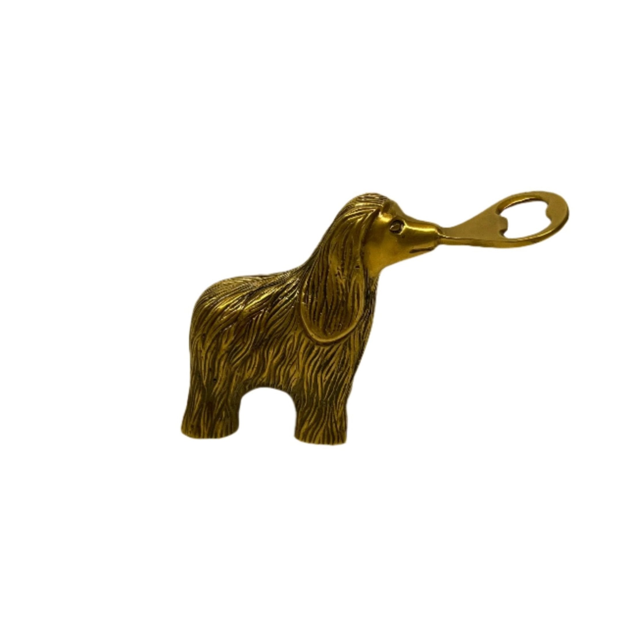 Long Dog bottle opener on white background 