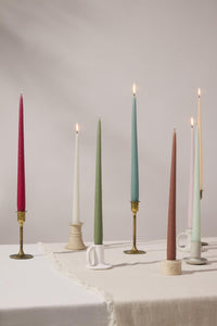Ivory Dinner Candle Hanging Pair