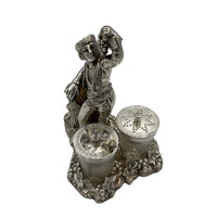 Antique Silver Cruet Set Man with Grapes Circa 1920