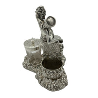 Antique Silver Cruet Set Man with Grapes Circa 1920