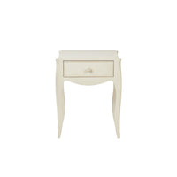 Nina Campbell Margot Bedside Table in Mineral White