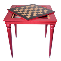 Nina Campbell Mark Games Table against white background red