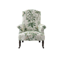 Nina Campbell Miller Chair upholstered in Nina Campbell Fabric Dallimore Somerhill NCF4531-02 front shot on white background 