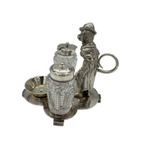 Antique Silver Cruet Set Large Monkey 1920