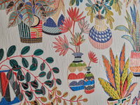 Nina Campbell Fabric - Dallimore Tudeley Coral/Ultramarine/Green NCF4530-02
