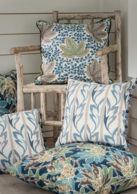 Nina Campbell Athena Fabric Collection on cushions