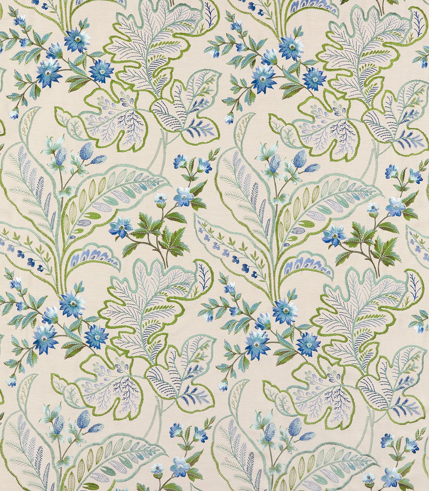 Nina Campbell Fabric - Woodbridge Sudbury Blue/Green NCF4500-03