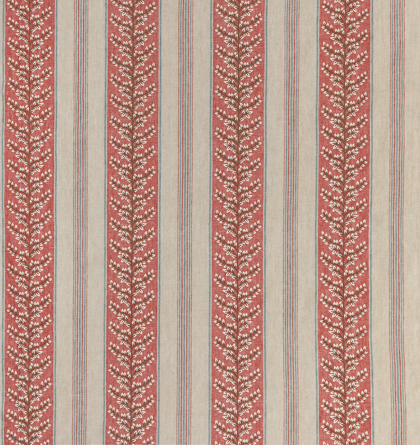 Nina Campbell Fabric - Woodbridge Manningtree Red/Teal NCF4502-01