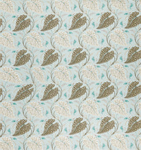 Nina Campbell Fabric - Woodbridge Felbrigg Aqua/Ochre/Chocolate NCF4503-02