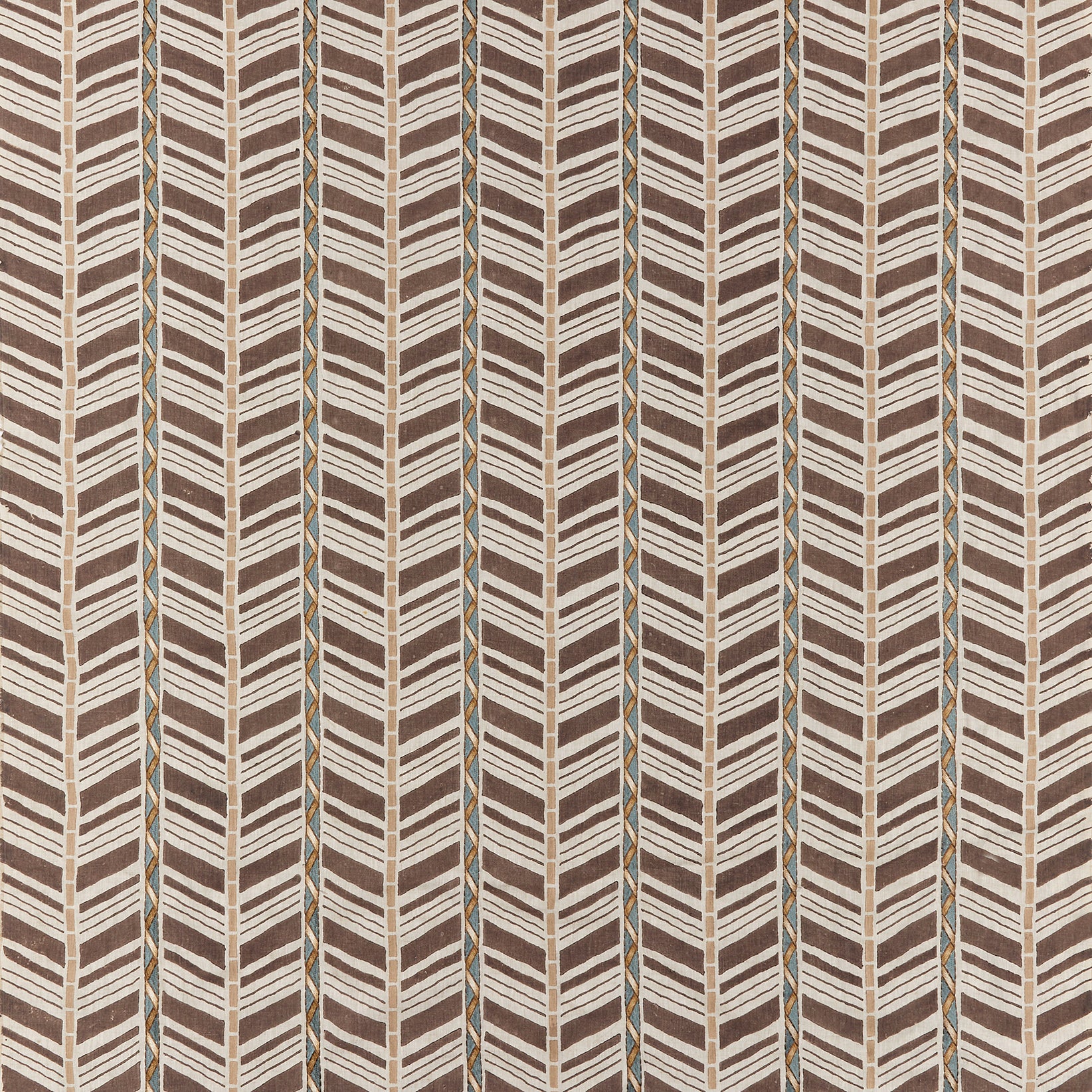 Nina Campbell Fabric - Woodbridge Woodbridge Stripe Chocolate NCF4504-04