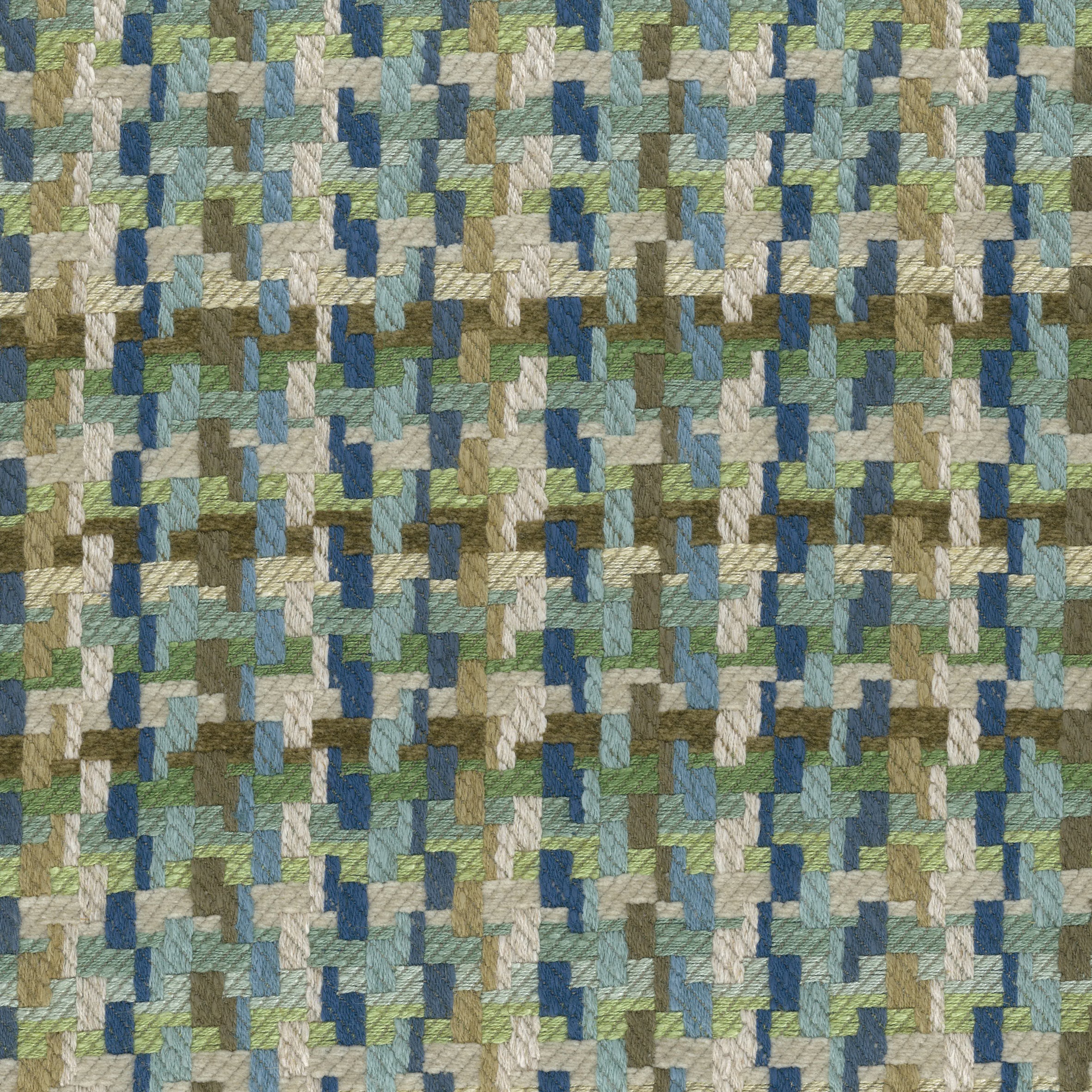 Nina Campbell Fabric -  Dallimore Weaves Hadlow Blue/Green/Bronze NCF4521-01