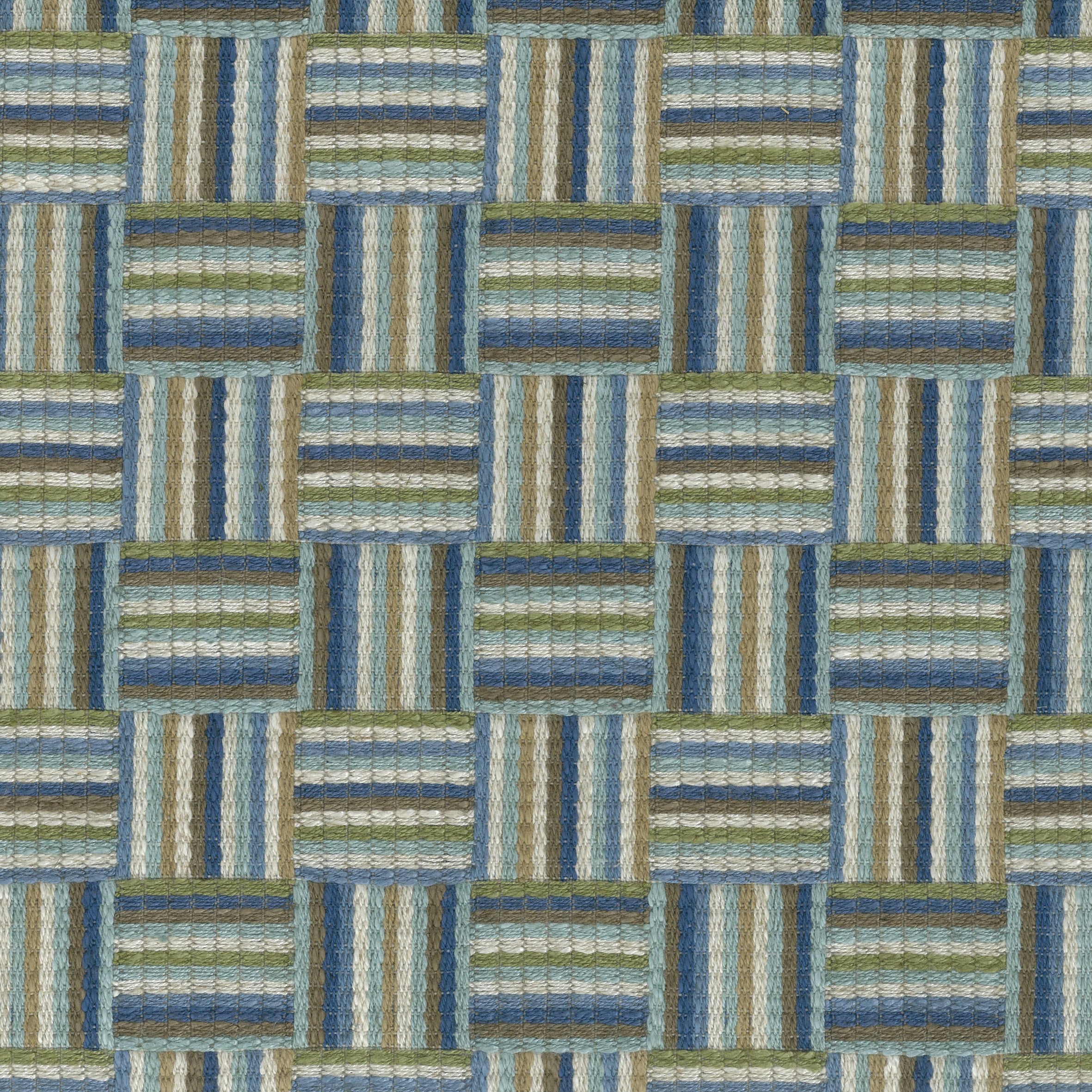 Nina Campbell Fabric - Dallimore Weaves Attwood Blue/Green/Chocolate NCF4522-01