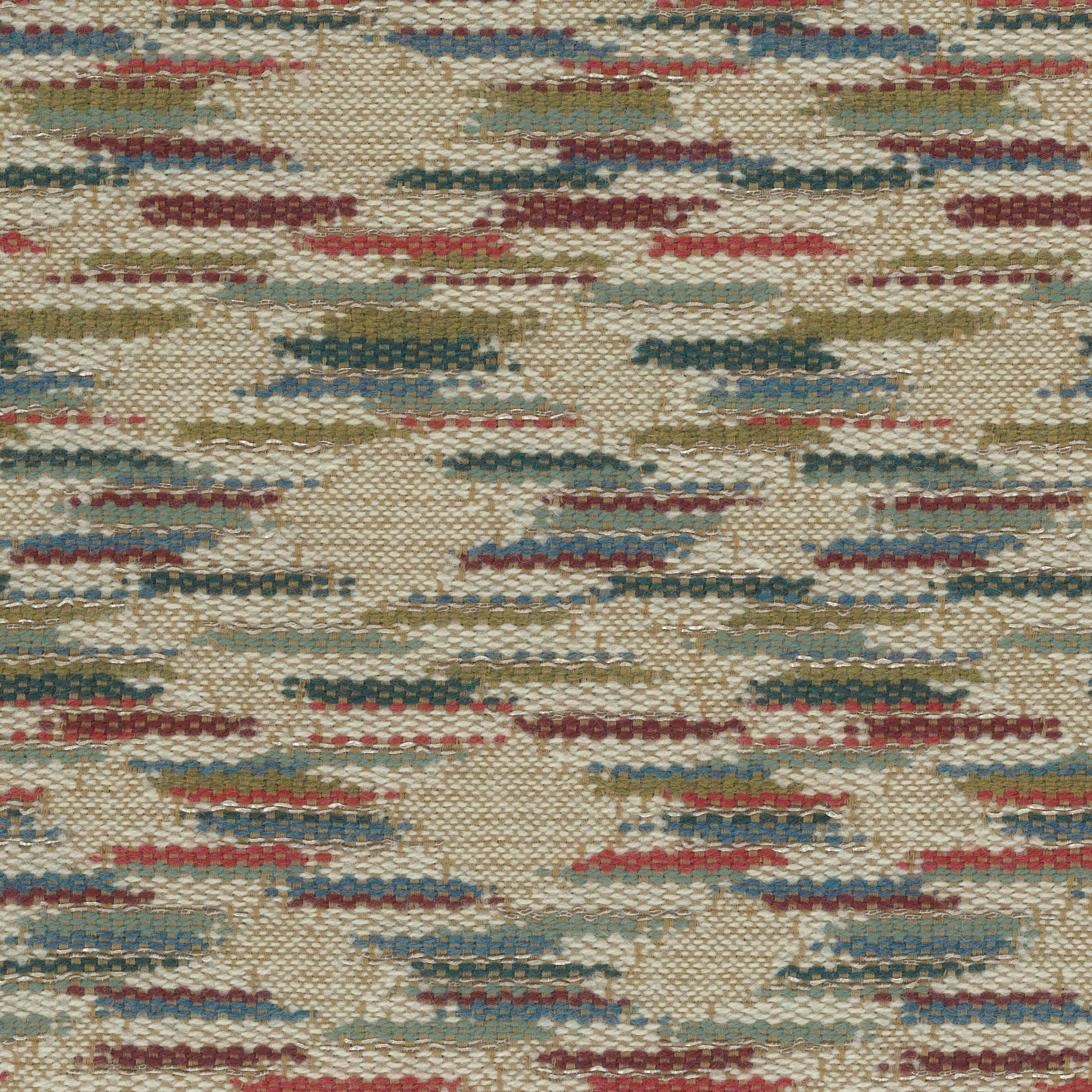 Nina Campbell Fabric - Dallimore Weaves Marden Red/Teal/Olive NCF4524-02
