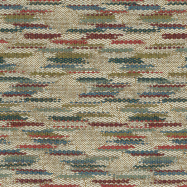 Dallimore Weaves Marden Red/Teal/Olive NCF4524-02 | Nina Campbell