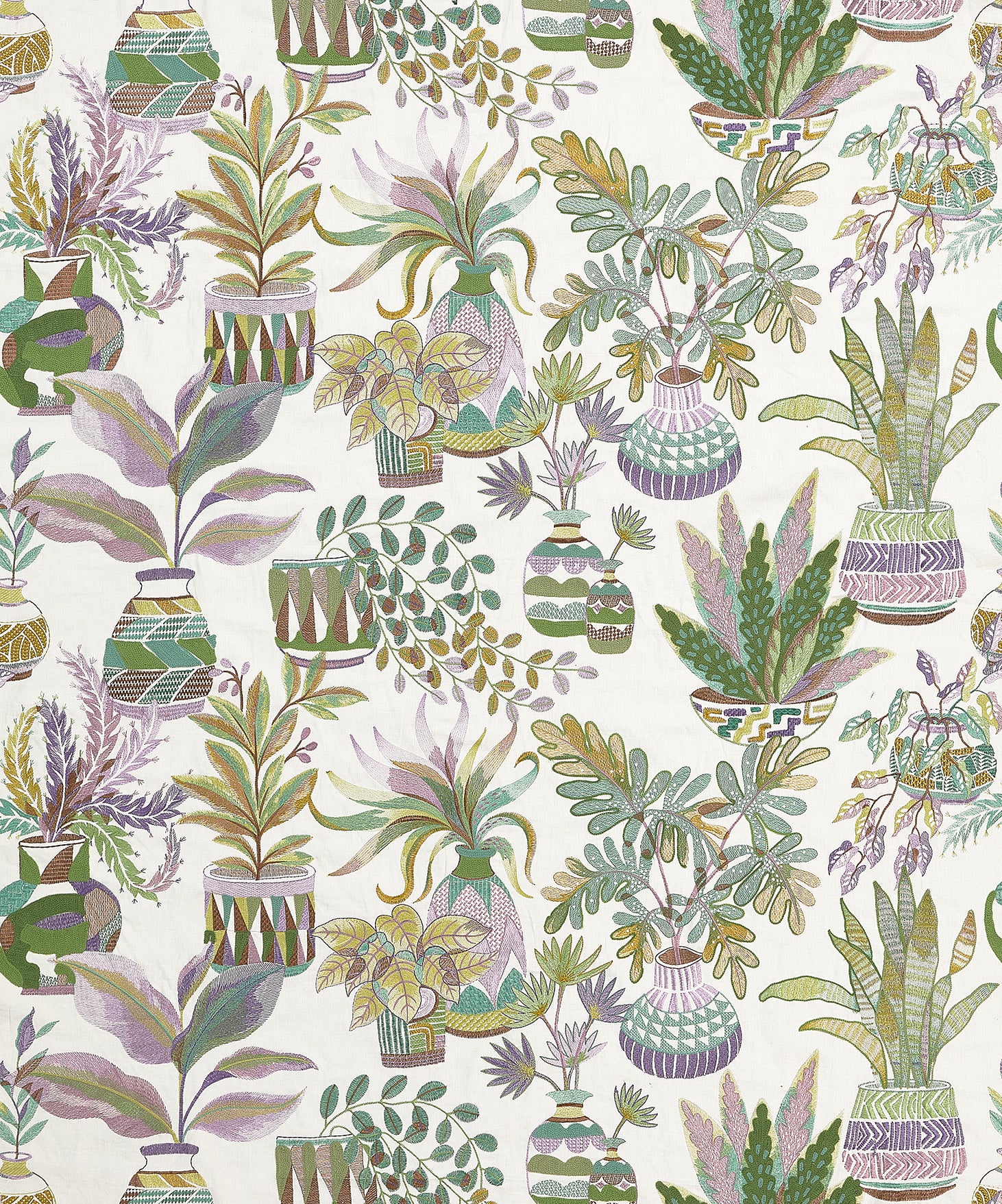 Nina Campbell Fabric - Dallimore Tudeley Lavander/Jade/Lime NCF4530-03