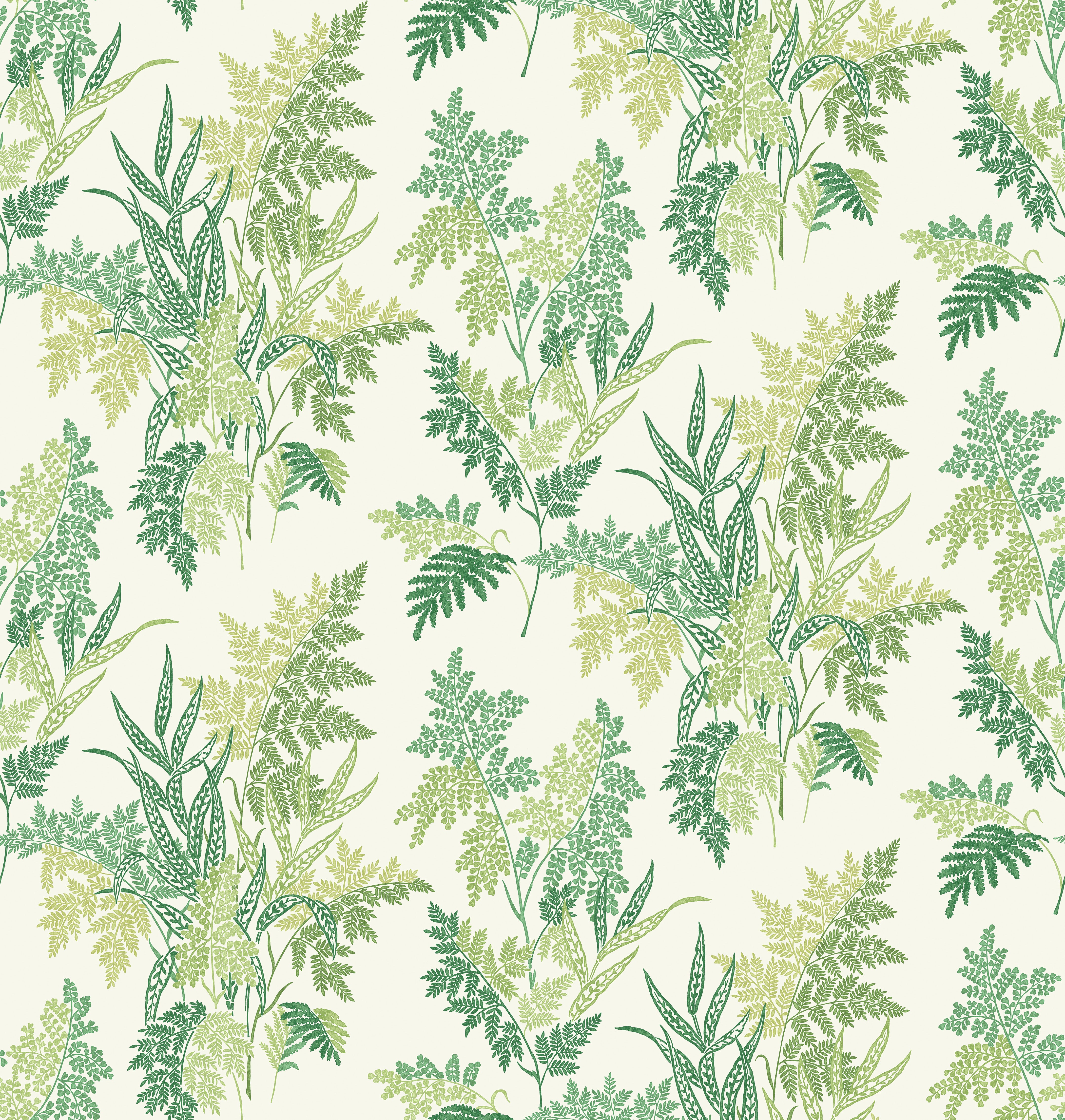 Nina Campbell Fabric - Dallimore Fern Craze Green/Lime NCF4533-01