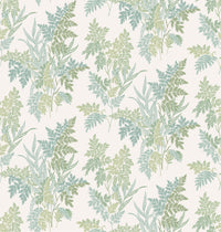 Nina Campbell Fabric Dallimore Fern Craze Aqua/Eucalyptus