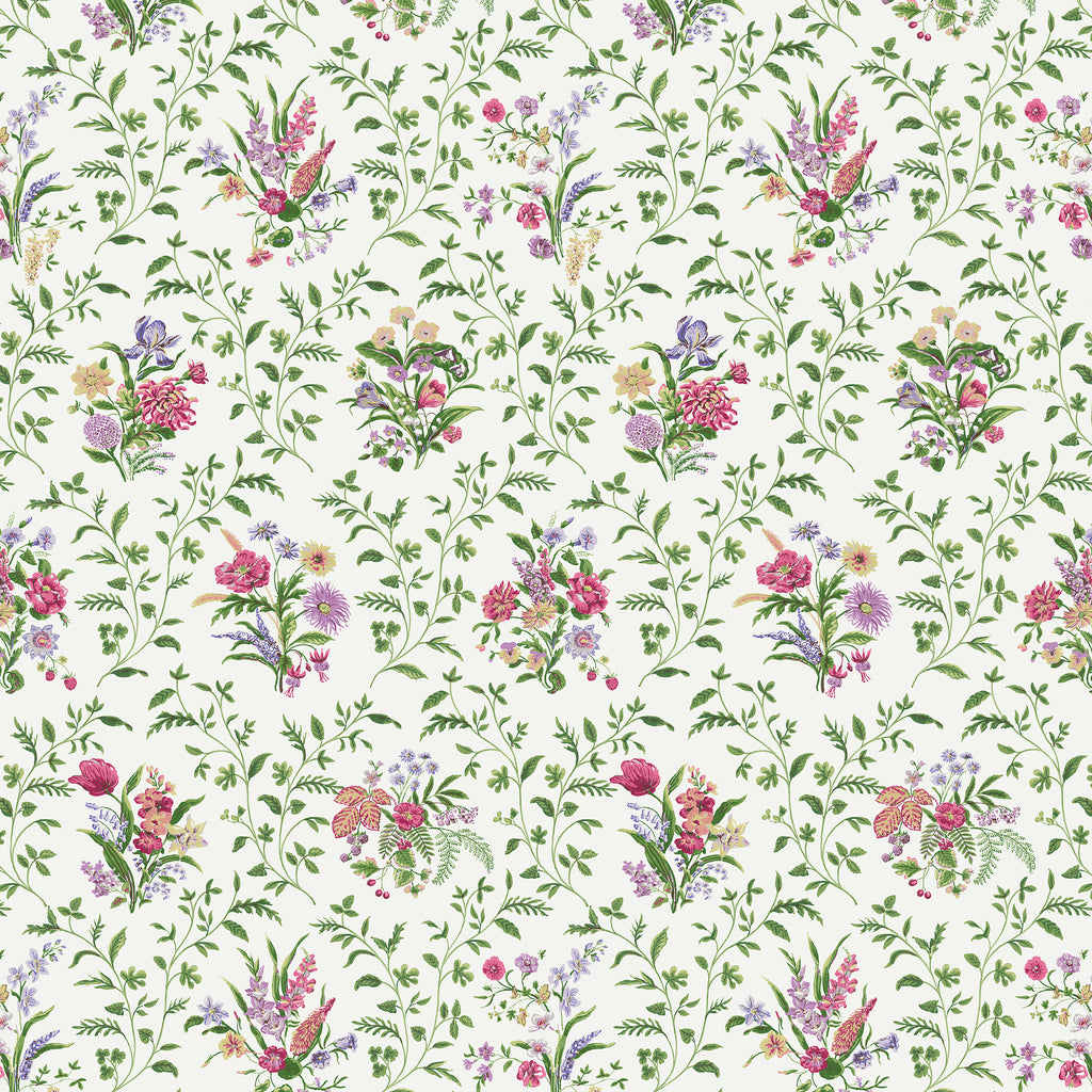 Dallimore Hollingbourne Fabric Green Pink Lavender Ncf4535-04 