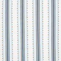 Nina Campbell Athena Mabel Stripe Blue/Chocolate fabric