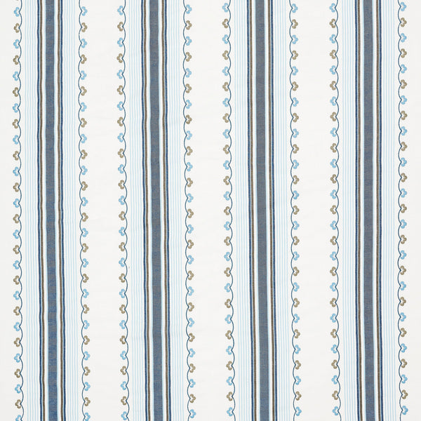 Athena Mabel Stripe Blue/Chocolate NCF4552-05 – Nina Campbell