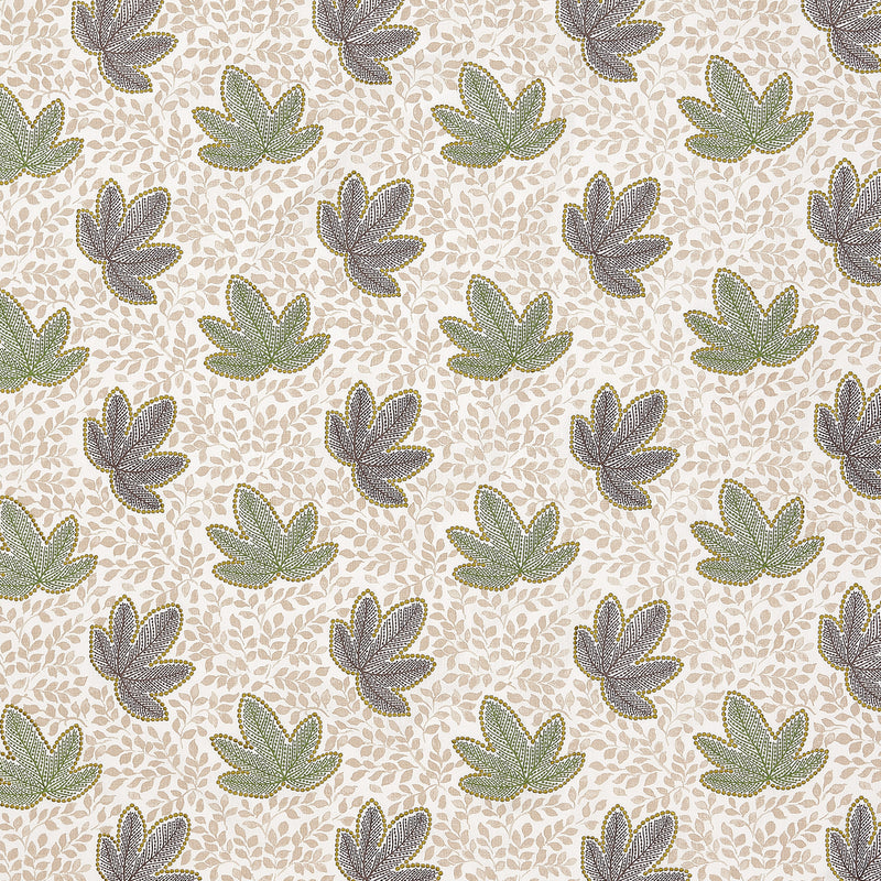 Athena Clarice Pebble/Emerald/Chocolate fabric