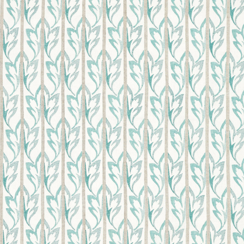 Nina Campbell Athena Dora fabric in Aqua