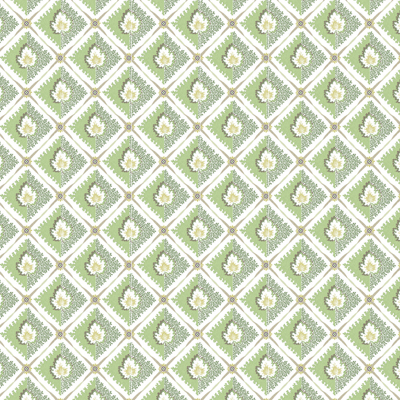 Nina Campbell Athena Elsie Green Fabric