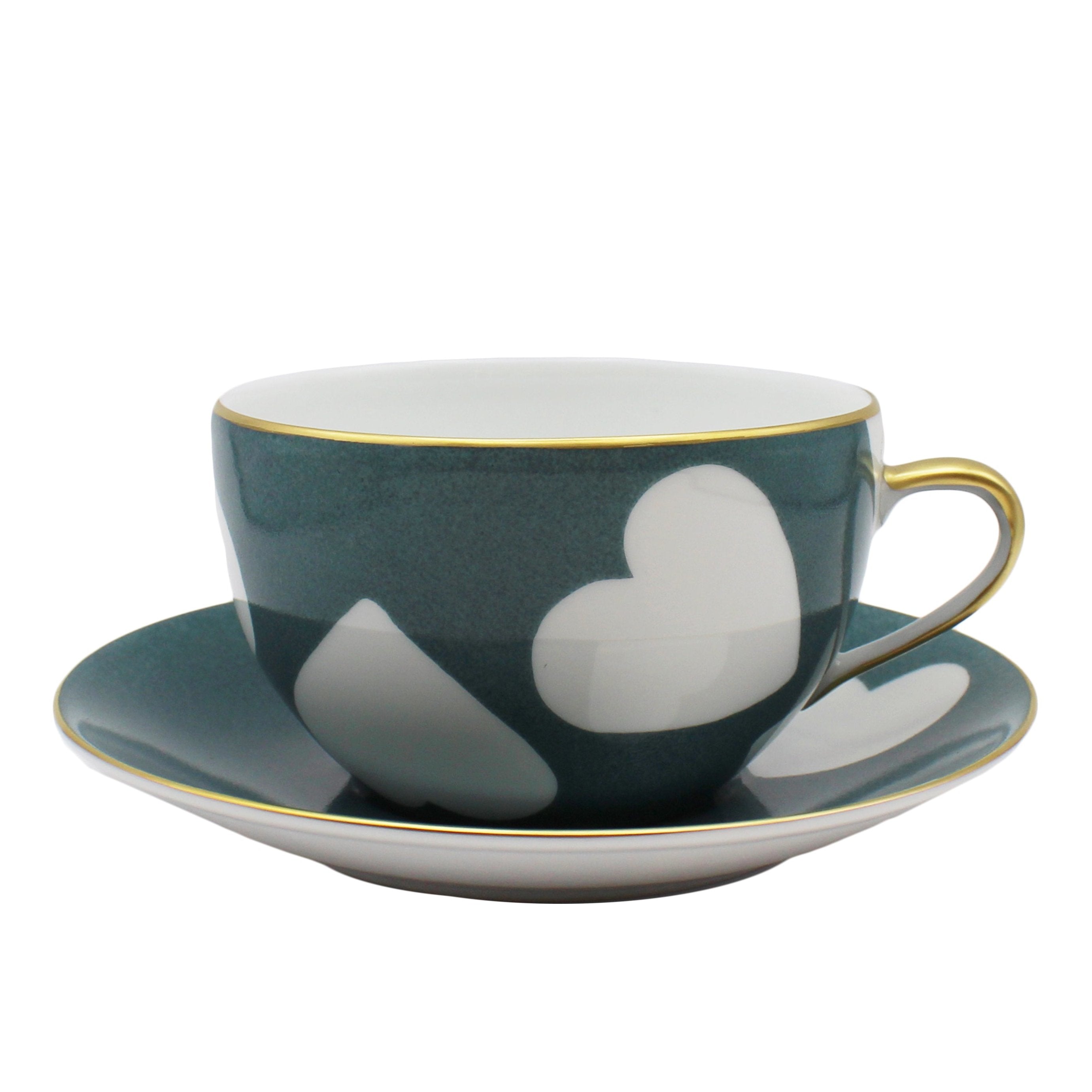 Nina Campbell Mariee Daage Cup and Saucer on white background