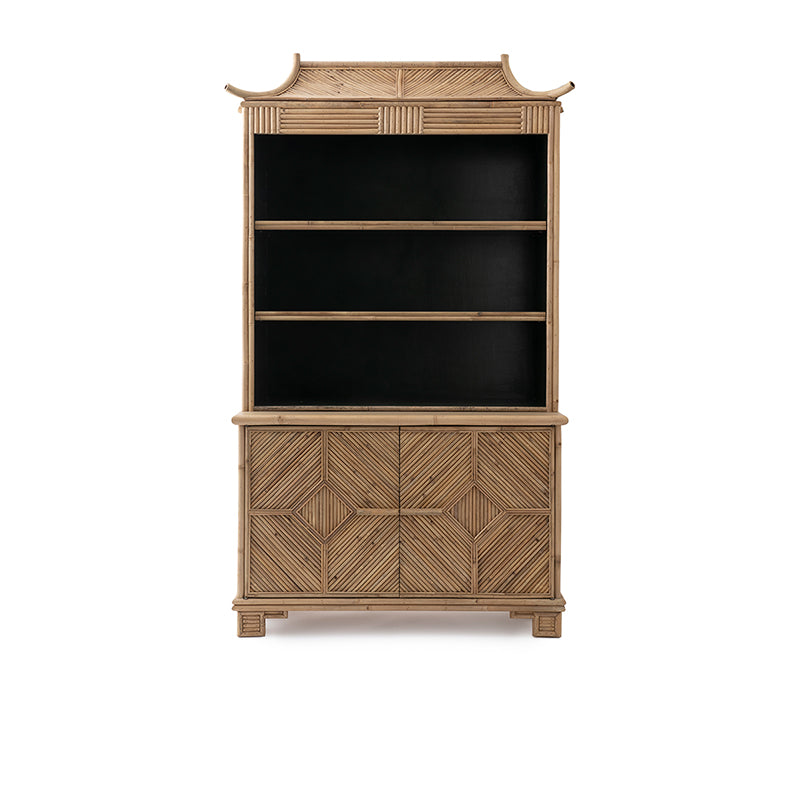 Alfred Bamboo Bookcase with Fir Green Interior