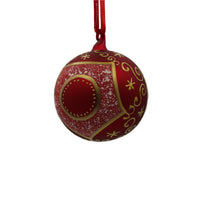 Bauble Nutcracker Red With Yellow Crown