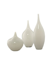 Nymph Decorative Vases Set of 3 White