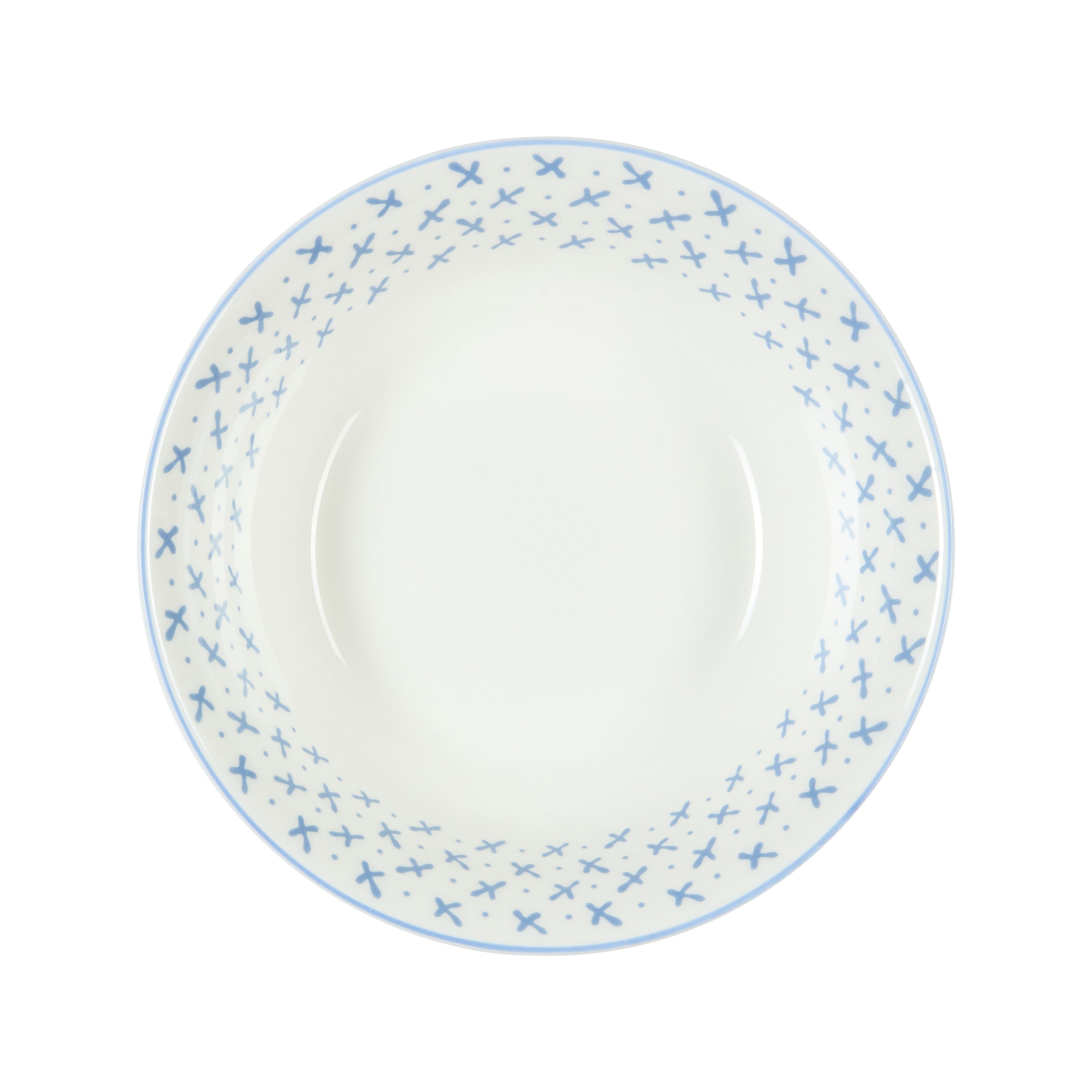 Nina Campbell Oatmeal Bowl Blue Sprig