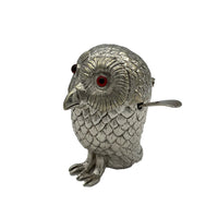 Antique Silver Owl Mustard Pot Circa 1920