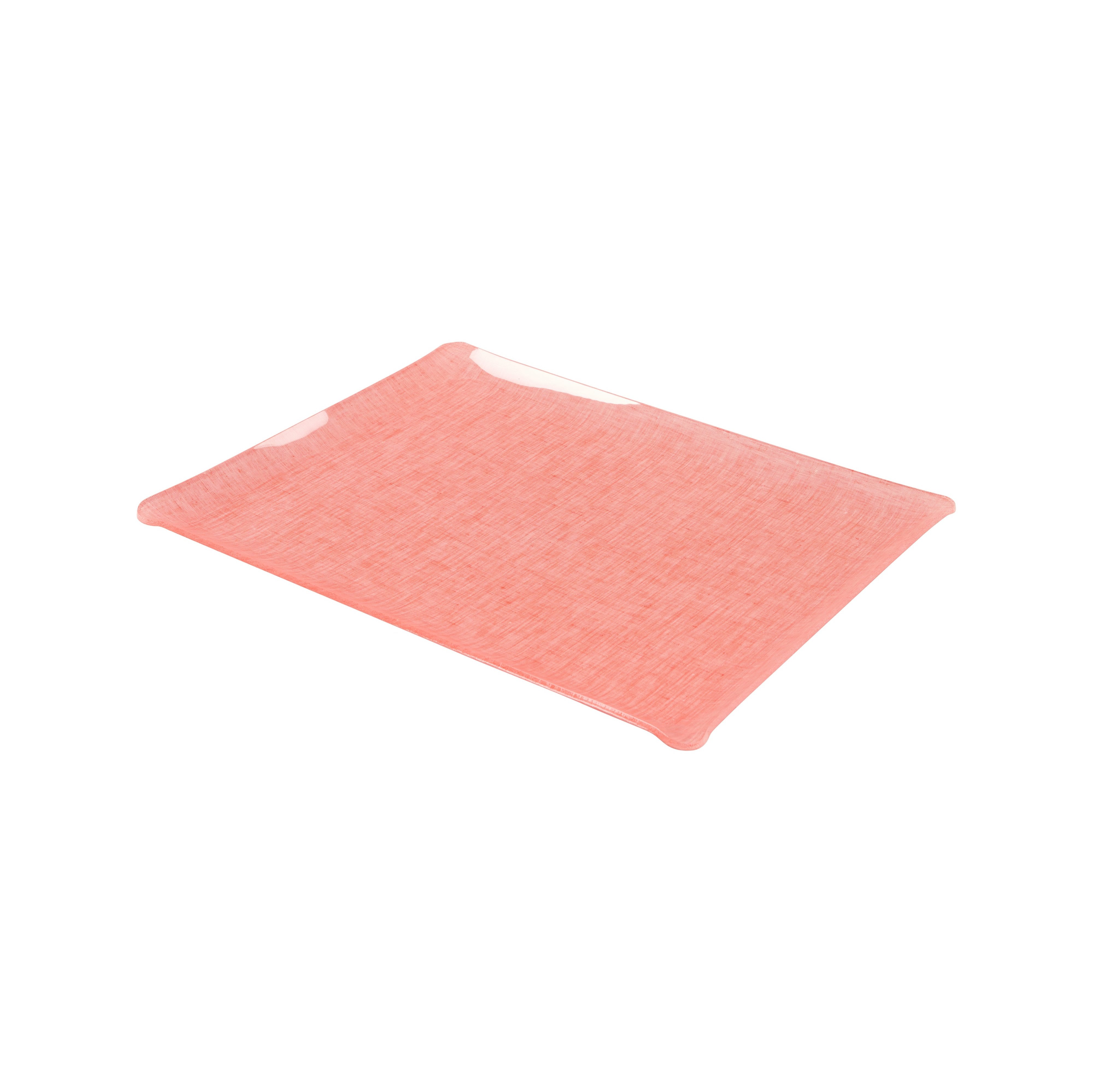 Nina Campbell Coral Fabric Tray Large against a white background